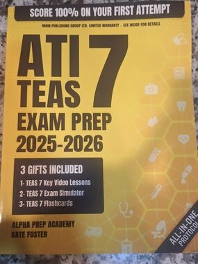 ATI TEAS 7 Exam Prep 2025-2026 - Yellow Study Guide by Alpha Prep Academy